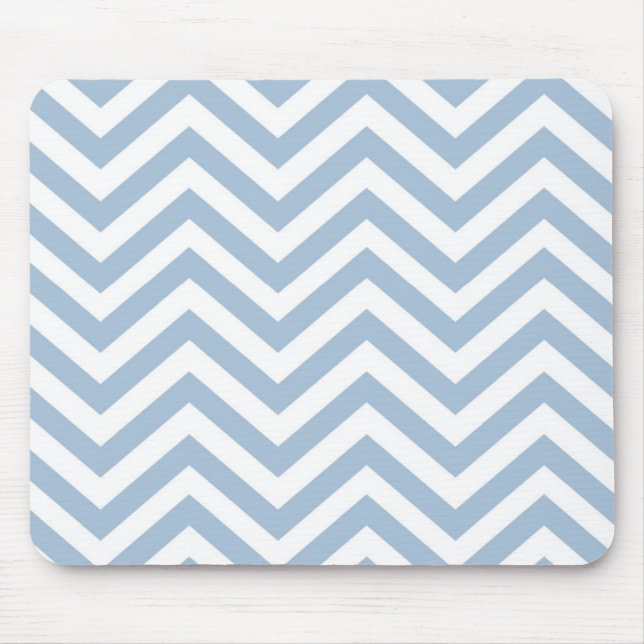 Light Blue Grunge Textured Chevron Mouse Pad (Front)