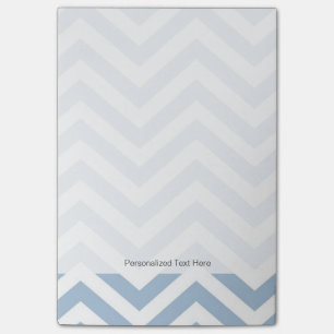 Light Blue Grunge Textured Chevron Post-it Notes