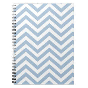 Light Blue Grunge Textured Chevron Spiral Notebook