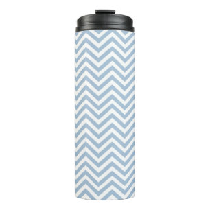 Light Blue Grunge Textured Chevron Thermal Tumbler