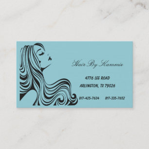 Light Blue Hair, Nail, Make-up Business Card