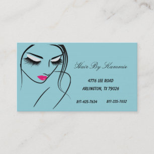Light Blue Hair, Nail, Make-up Business Card