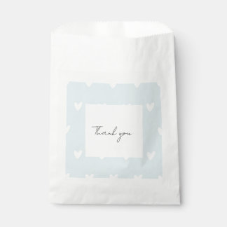 Light blue hearts favor bag 