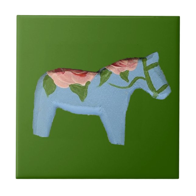 Light Blue Horse Tile (Front)
