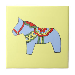 Light Blue Horse Tile