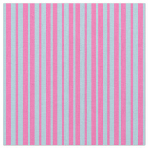 Light Blue & Hot Pink Stripes Pattern Fabric