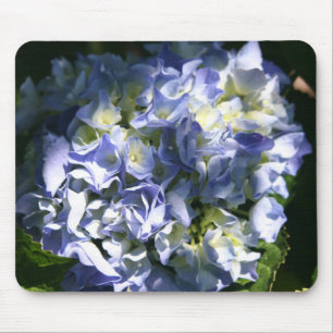 Light Blue Hydrangea Flower Mouse Pad