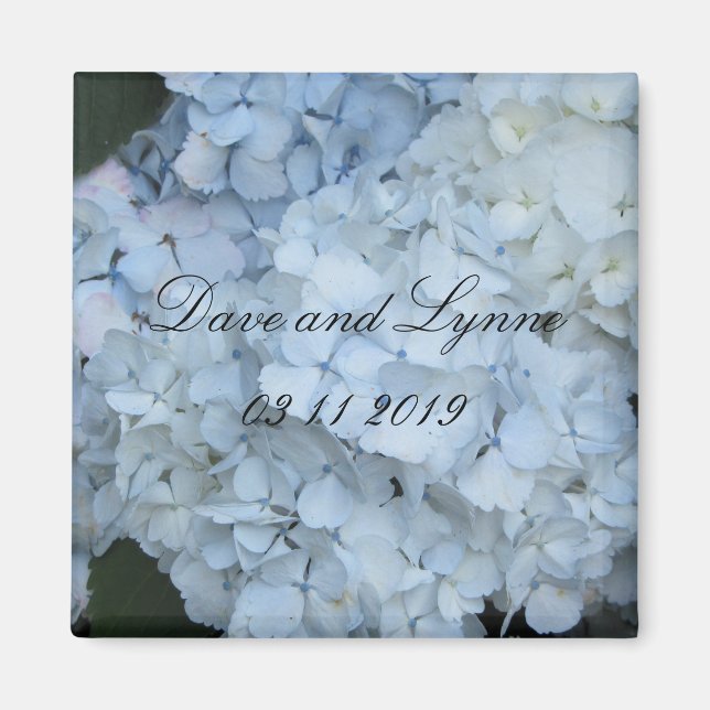 Light Blue Hydrangeas Magnet (Front)