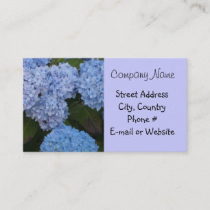 Light Blue Hyrdrangea Business Card