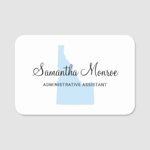 Light Blue Idaho Name Tag