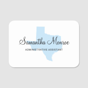 Light Blue Indiana Name Tag