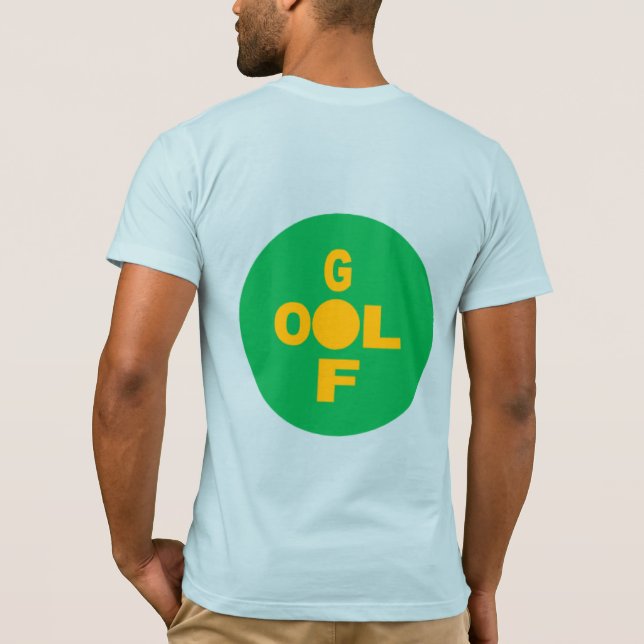 Light blue jersey shirt with male back DESIGN GOLF (Back)