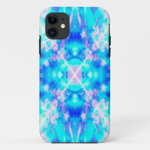 Light blue kaleidoscope pattern iPhone 11 case
