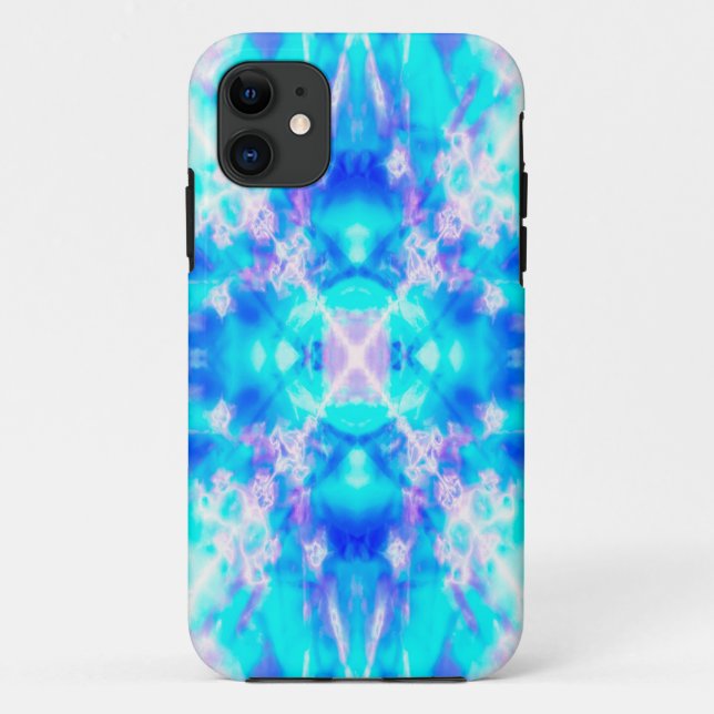 Light blue kaleidoscope pattern Case-Mate iPhone case (Back)