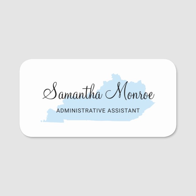 Light Blue Kentucky Name Tag (Front)