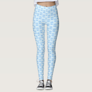 Light Blue Key West Florida Nautical Sailboat Leggings
