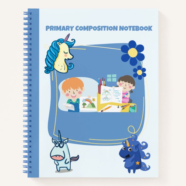 LIGHT BLUE KIDS PRIMARY COMPOSITION  NOTEBOOK (Front)