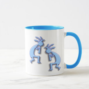 Light Blue Kokopelli Mug