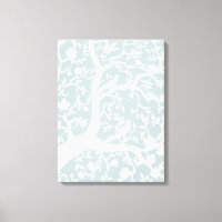 Light Blue Large Chinoiserie Art Canvas