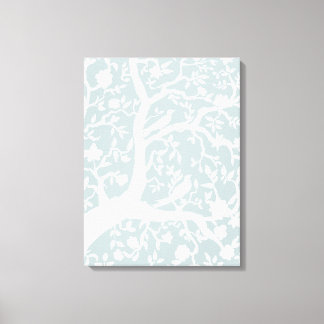 Light Blue Large Chinoiserie Art Canvas Print