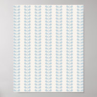 Light Blue Leaf Stripe
