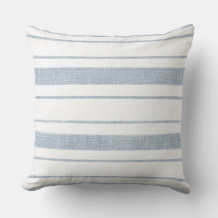 Light Blue Line Pattern Throw Pillow