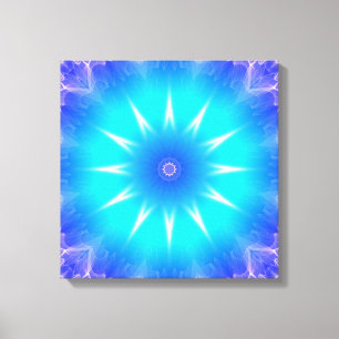 light blue mandala canvas print