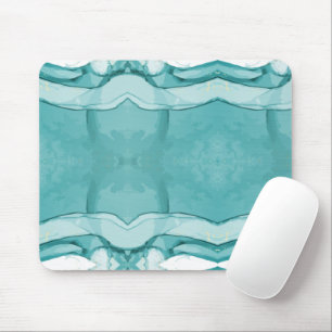 Light Blue Marble Elegant Modern Pattern Mouse Pad