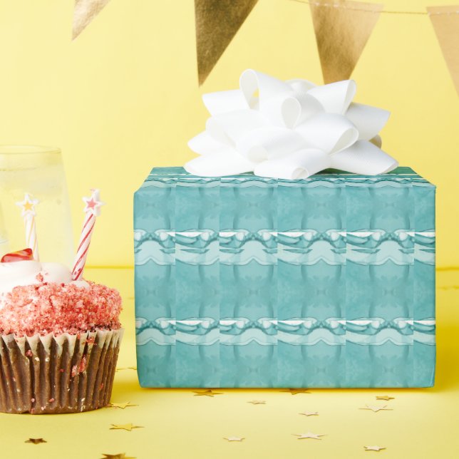 Light Blue Marble Elegant Modern Pattern Wrapping Paper (Birthday Party)