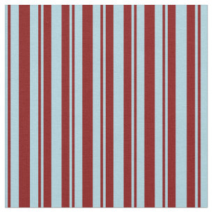 Light Blue & Maroon Coloured Lined/Striped Pattern Fabric