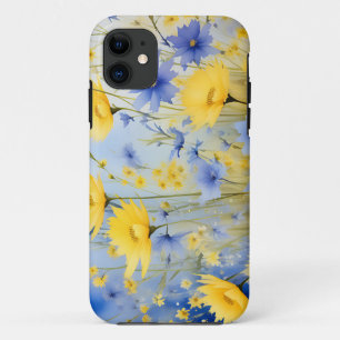 Light Blue Meadow with Delicate Wildflowers Case-Mate iPhone Case