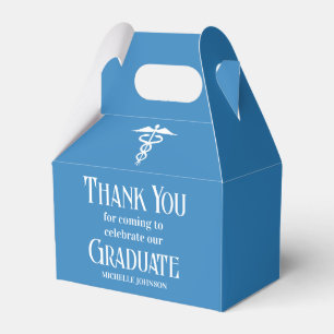 Light Blue Medical School Graduation Party Favour Box