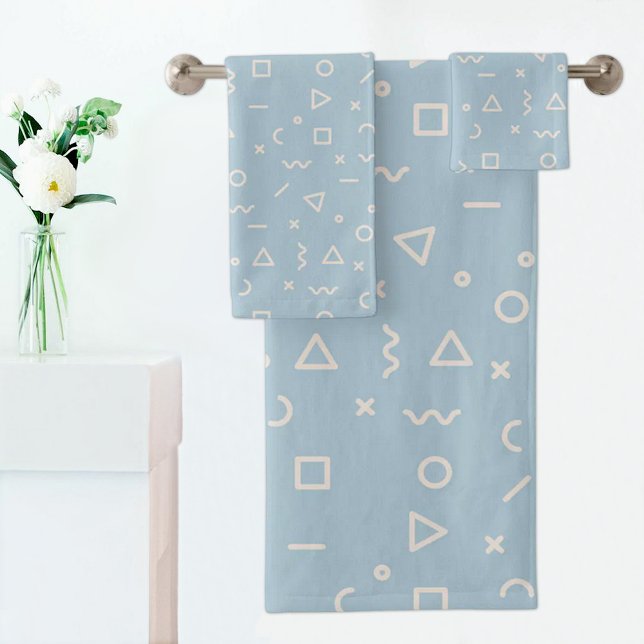 Light Blue Memphis Pattern Towel (Creator Uploaded)