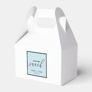 Light Blue Midnight Snack Custom Wedding Gable  Favour Box