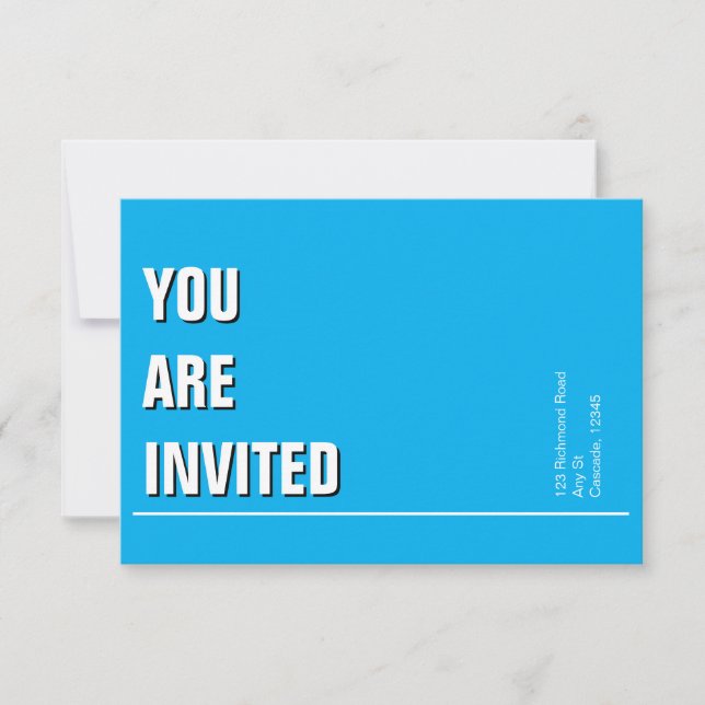 Light Blue Minimal Church Invite (Front)