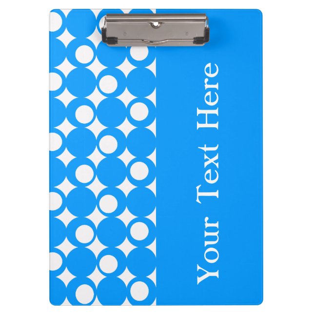 Light Blue Mod Ball Design with custom text Clipboard (Front)