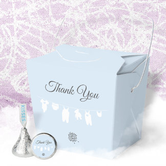 Light Blue Modern Baby Boy Shower Favour Box