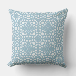 Light Blue Modern Coastal Throw Pillow