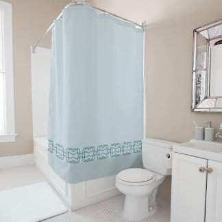 Light Blue Modern Shower Curtain