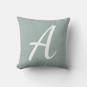 Light Blue Monogram  Cushion