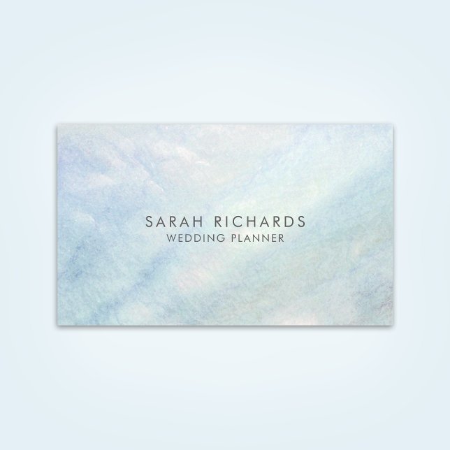 Light Blue Mother of Pearl Minimalist Business Card (Creator Uploaded)