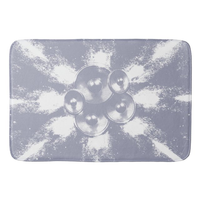 Light blue music speakers bath mat (Front)