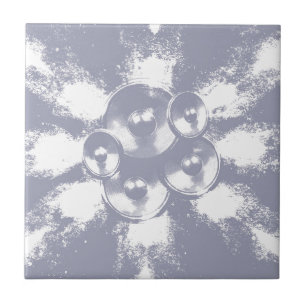 Light blue music speakers tile