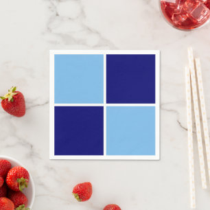 Light Blue, Navy and White Squares Napkin