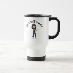 Light Blue Navy Girl Travel Mug