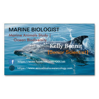 Light Blue Ocean classic Marine Life Study Magnetic Business Card