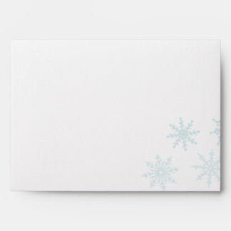 Light Blue Ombre Snowflake Holiday Envelope