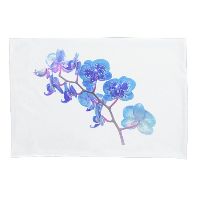 Light Blue Orchid Pillowcase (Front)