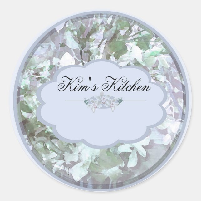 light blue orchids small jar labels (Front)