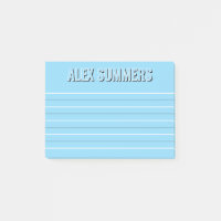 Light Blue Outline Shadow Block Letters Lined